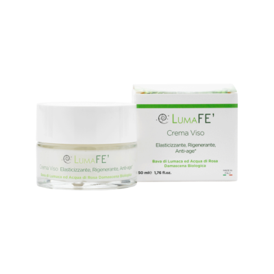 CREMA VISO ELASTICIZZANTE RIGENERANTE - Bava di Lumaca ed Acqua di Rosa Damascena Biologica