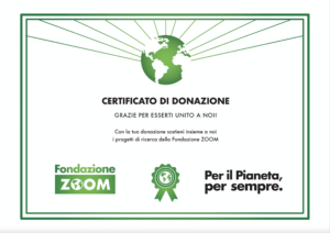 Certificato donazione Zoom